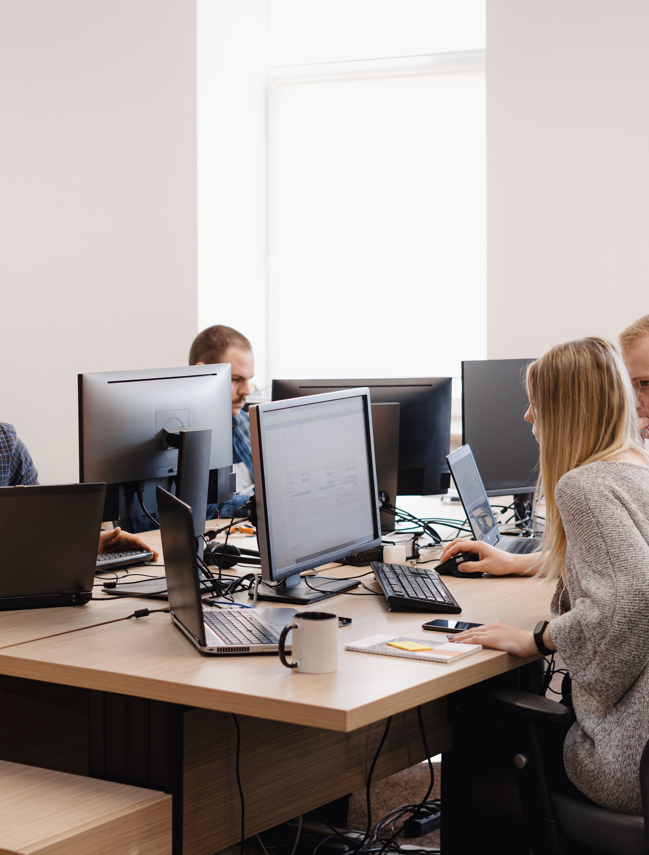People working in an office